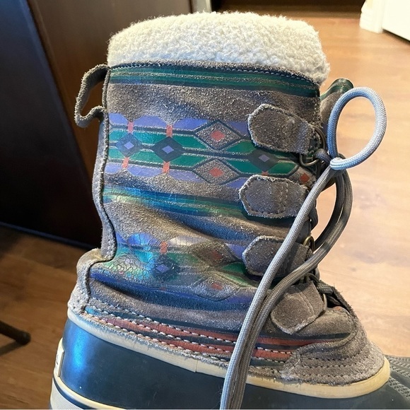 Sorel 1964 Southwest Aztec Print Rubber Waterproof Winter Snow Boots - Picture 8 of 13